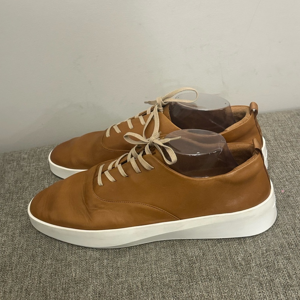 Wolf & Shepherd Cruise Lace-Up sneakers in brown leather.  Size 44=11 - Picture 3 of 8